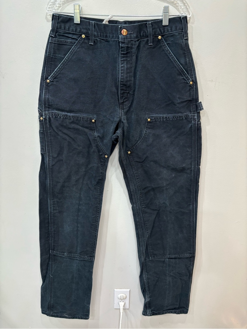 Vintage Carhartt Original Fit Double Knee B01 BLK Carpenter Pants Men’s 32x36